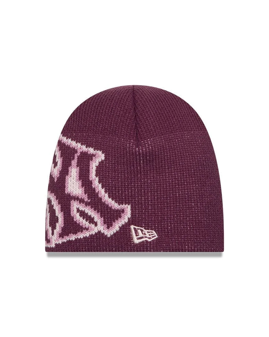 New Era - Skully Beanie - NY Yankee - Maroon