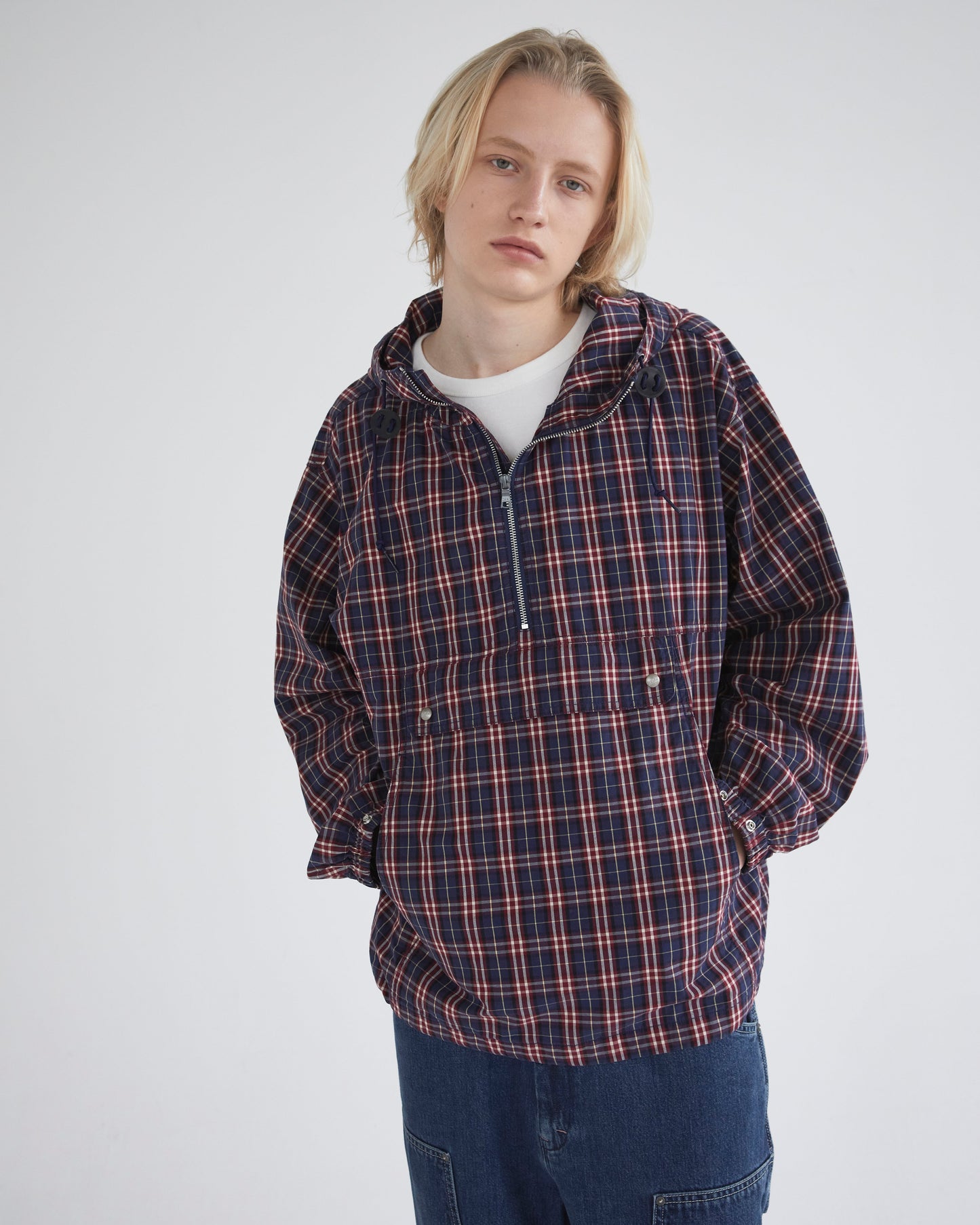Khakis - Cotton Plaid Anorak - Red