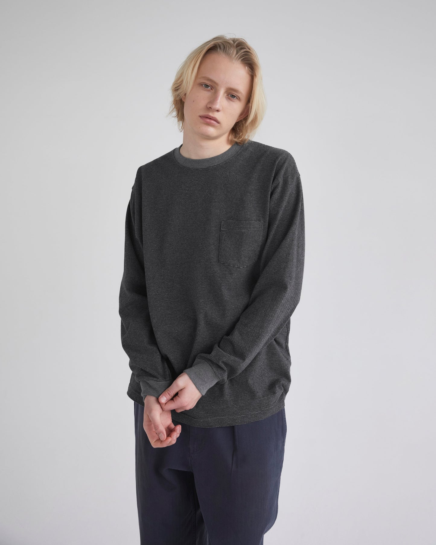 Khakis - Heather L/S Tee - Charcoal