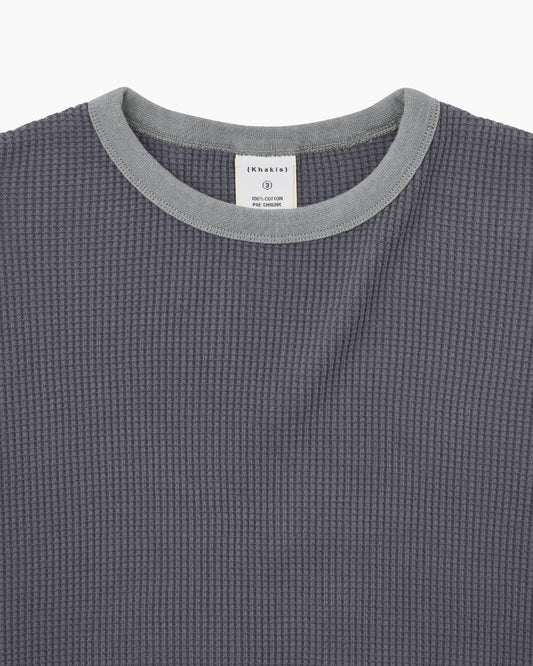 Khakis - Waffle Crewneck - Faded Black