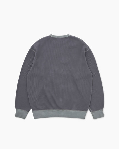 Khakis - Waffle Crewneck - Faded Black