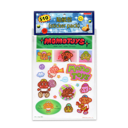 Momotoys - Sticker Sheet - Green