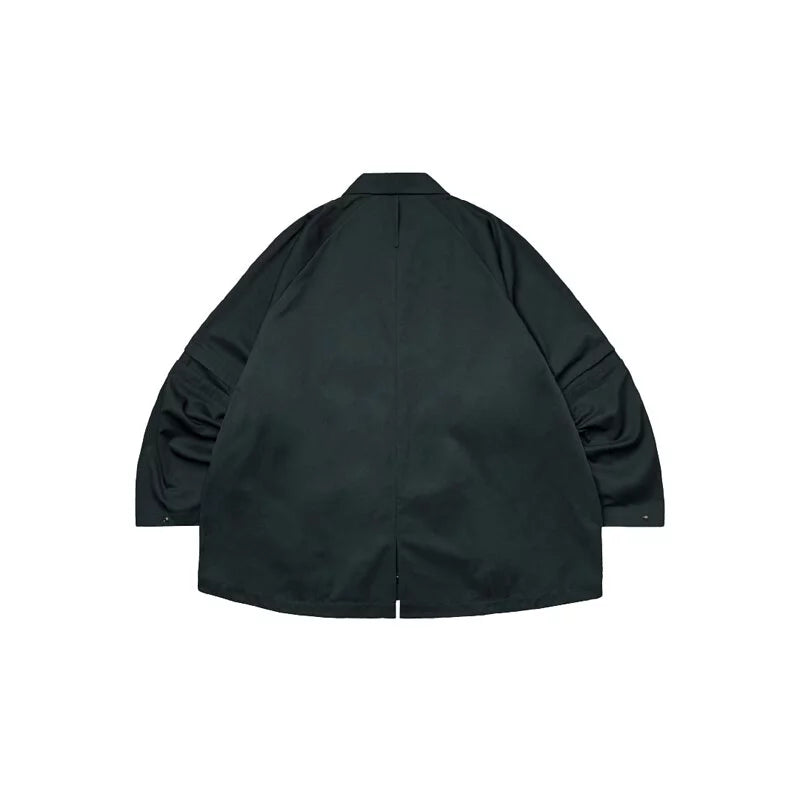 Melsign - Stitching Detail Blazer - Dark Green