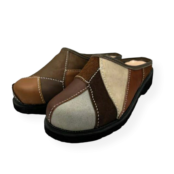 Den Patch Leather Mules
